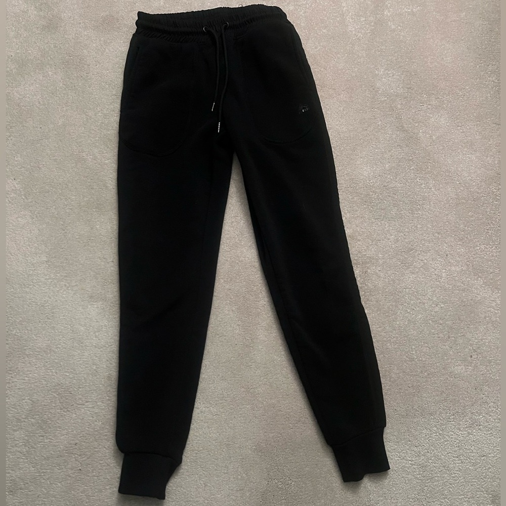 Super Black Super Thick Fleece Lined Sweatpants